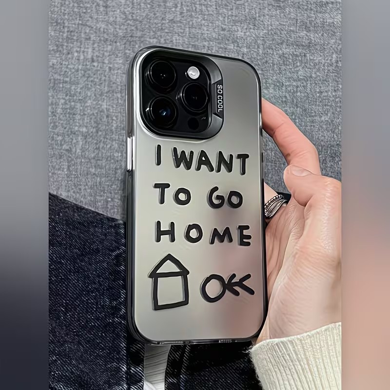 Apple Iphone 16 - Yaratıcı Graffiti Tasarımlı Gümüş Telefon Kılıfı