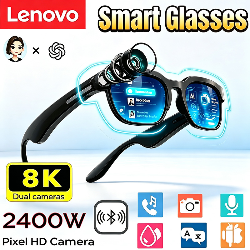 Smart Glasses Lens - Lenovo Akıllı Gözlük 2400W Kamera AI