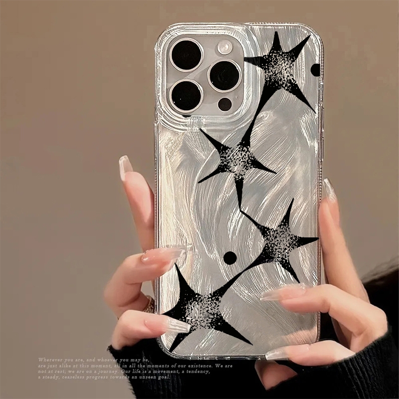 Apple Iphone 16 - Parlayan Yıldız Trend Desenli Telefon Kılıfı