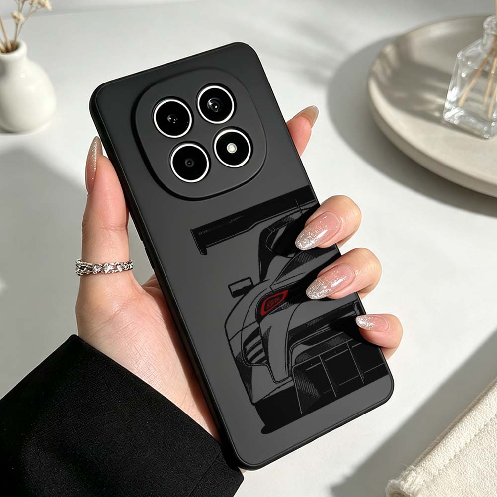 Xiaomi Redmi Note 14 - Moda Yarış Arka Lambaları Telefon Kılıfı