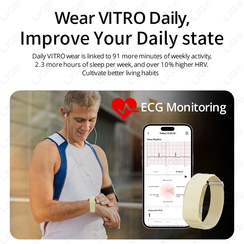 Erkekler akıllı saat ekg sağlı - Fall Detection Watch incelemesi ve fiyatı